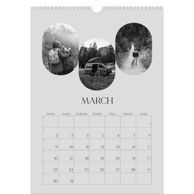 A3 photo calendars — Open road [March]