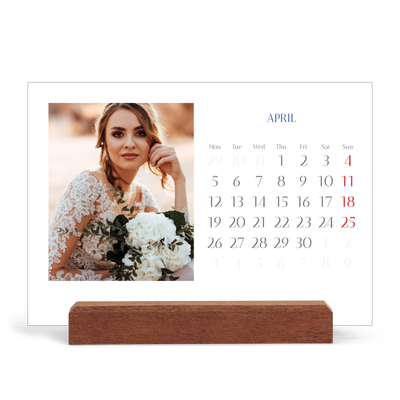 Easel Desk Calendar Landscape  — Cobalt classic [April]