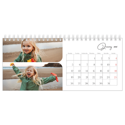 Desk calendars — Snapshots and script [January]