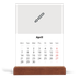 Easel Desk Calendar Portrait  — Design your own product [April]