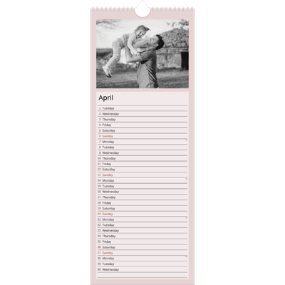 Slim Calendar  — Nordic colours [April]