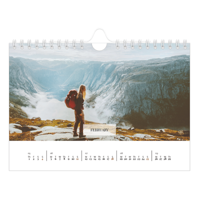 A5 Landscape Photo Calendar — Classic calendar [February]