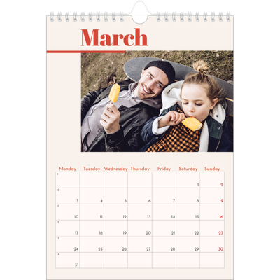 A4 Photo Calendar — 90s nostalgia [March]
