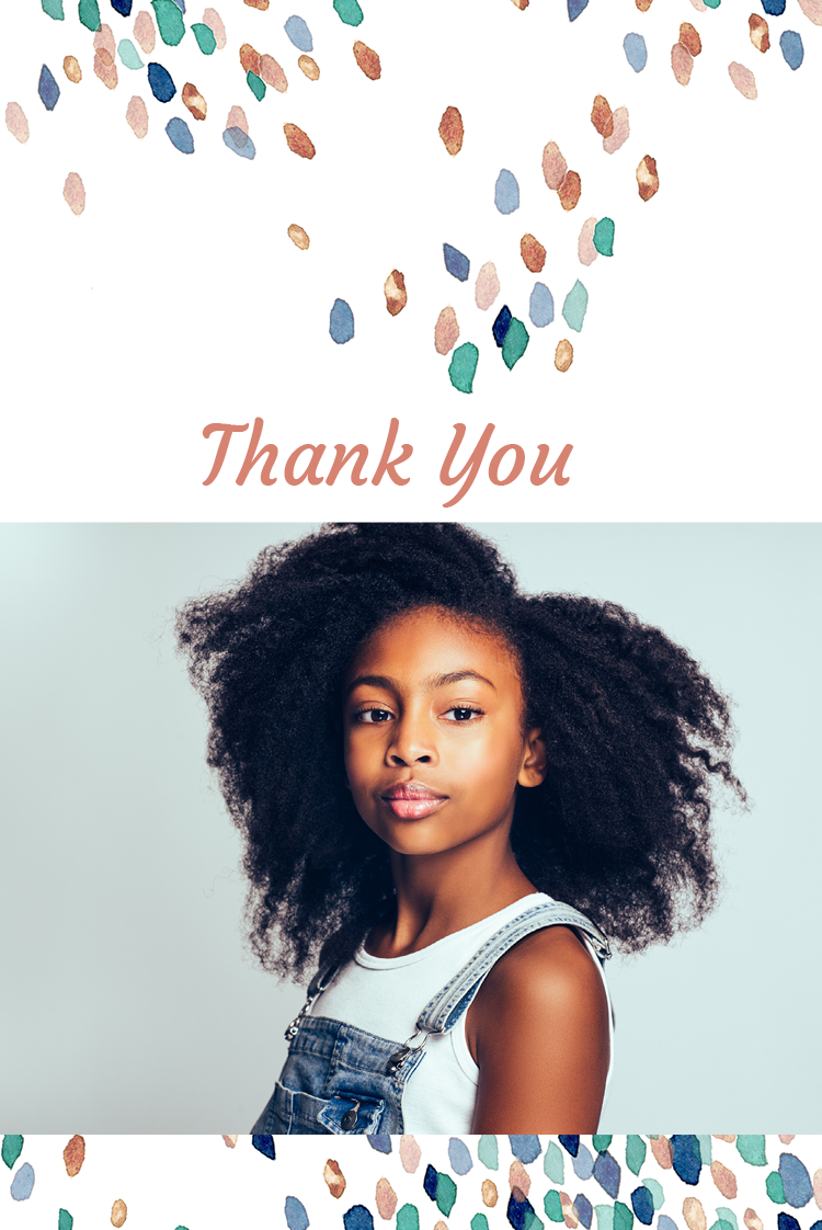 Thank you cards — Watercolour spots