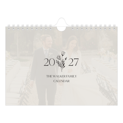 A5 Landscape Photo Calendar — Initials in bloom [cover]