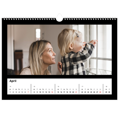 A3 Photo Calendar — Black margin [April]