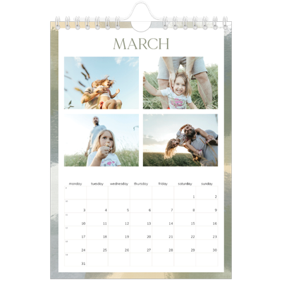 A5 Photo Calendar — Paintbrush effect [March]