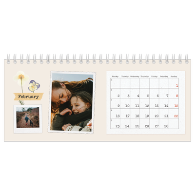 Desk calendars — Vintage scrapbooking [February]