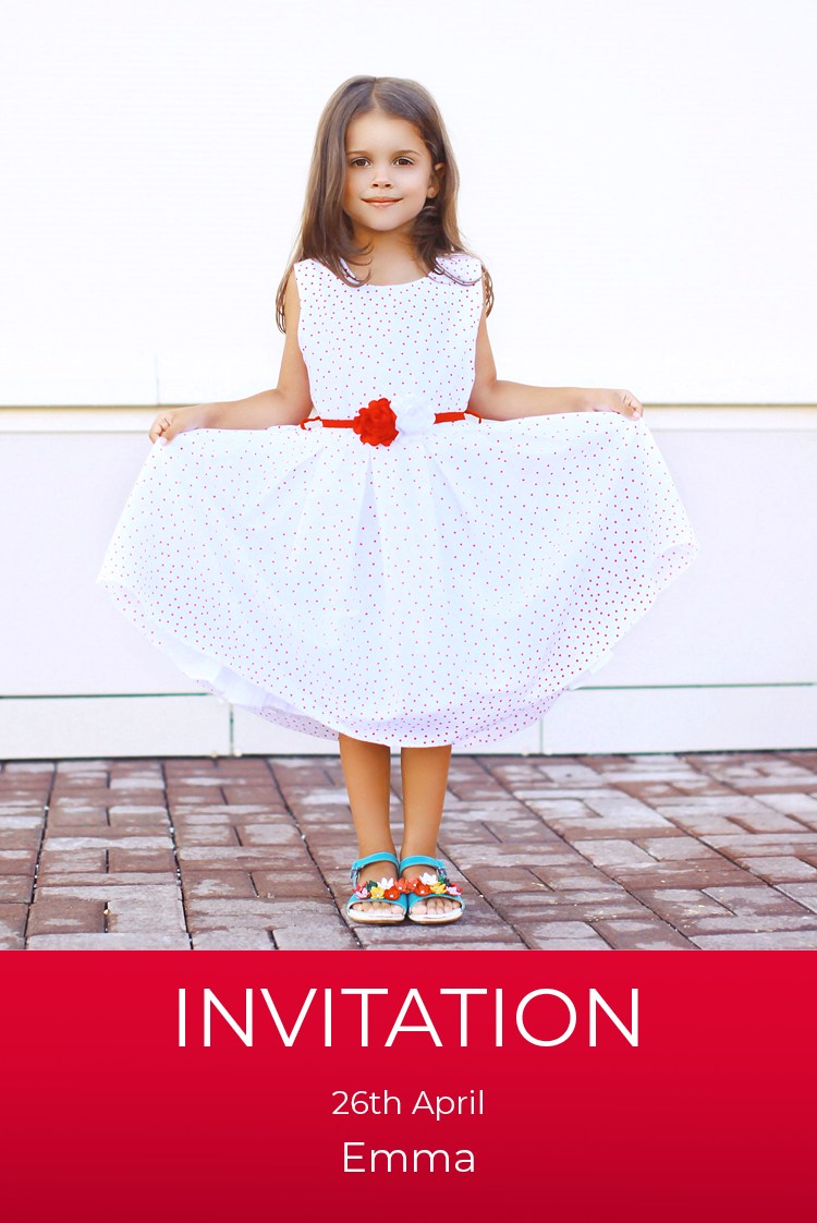 Invitations — Poppy red