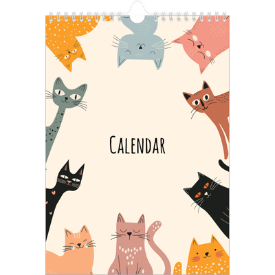 A4 Photo Calendar — Cat paws and doodles [cover]