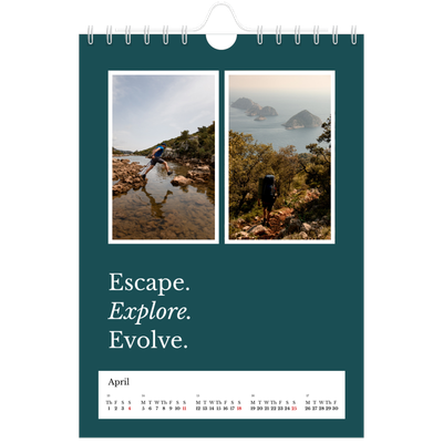 A5 Photo Calendar — Editorial Earth [April]