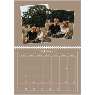 A4 Double Photo Calendar — Crafted memories [February]