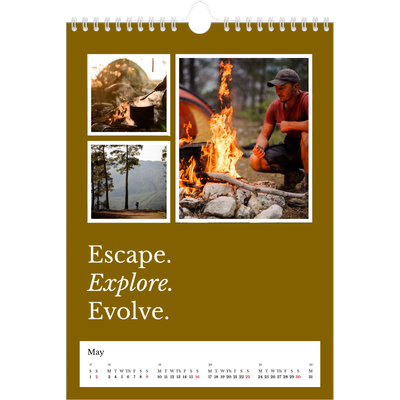A4 Photo Calendar — Editorial Earth [May]