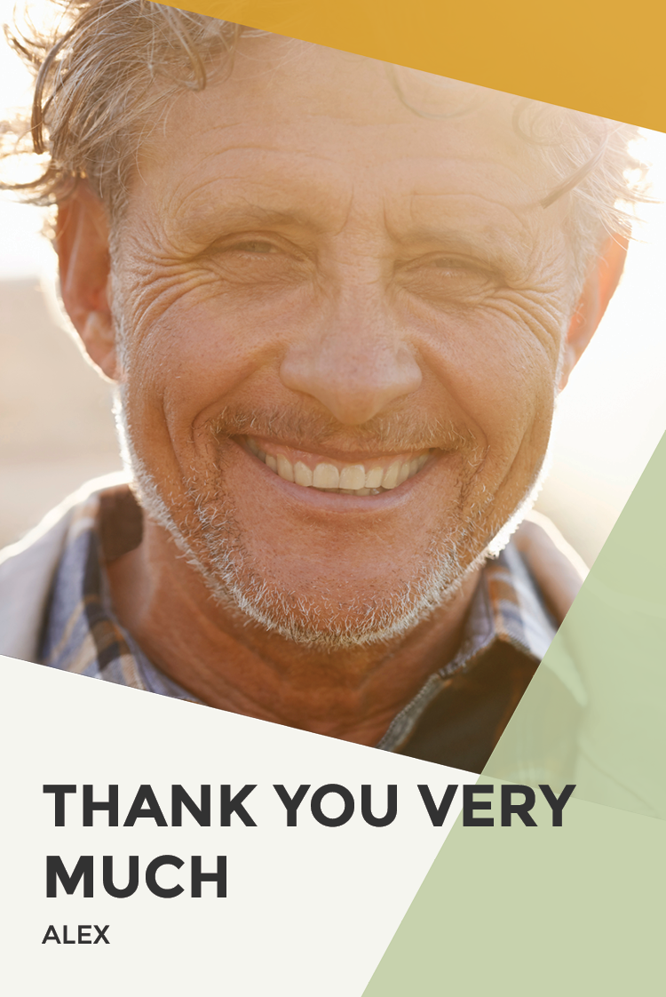 Thank you cards — Block colour geometric