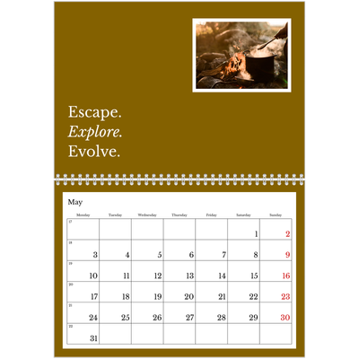 A4 Double Photo Calendar — Editorial Earth [May]