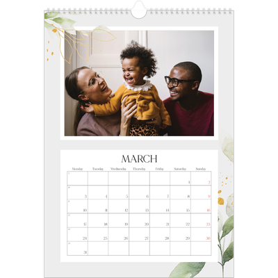 A3 photo calendars — Floral splash [March]