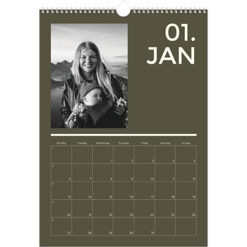 A3 Photo Calendar — Contemporary bold
