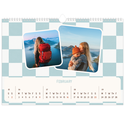 A3 Photo Calendar — Retro patterns [February]