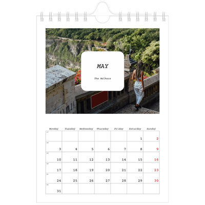 A5 Photo Calendar — Full story [May]