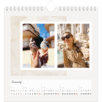 Square Photo Calendar — Muted tones