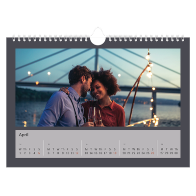 A4 Landscape Photo Calendar — Colour my world [April]