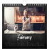 Square calendars  — Chalkboard style [February]