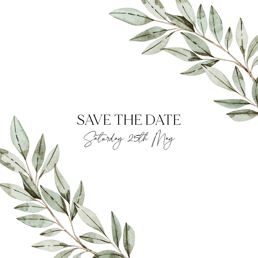 Save the date — Garden wedding