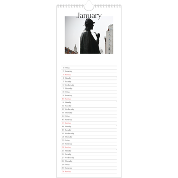 Slim Calendar (15 x 40cm) — My travelogue