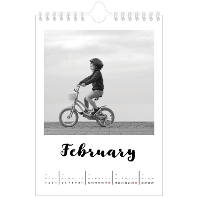 A5 Photo Calendar — Handwritten [February]