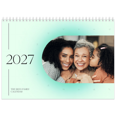 A4 Double Photo Calendar — Astrology gradients [cover]