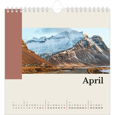 Square calendars  — Sights of the world [April]
