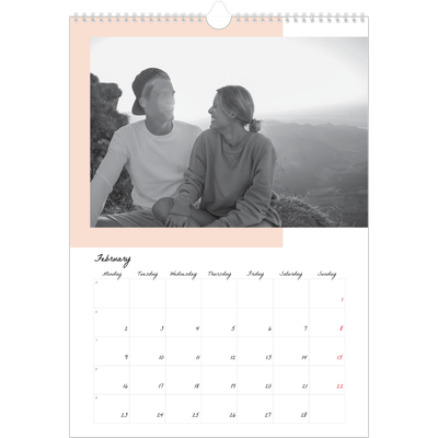 A3 photo calendars — Colour screens [February]