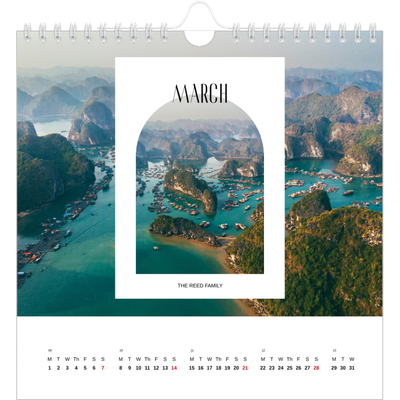 Square calendars  — The open arch [March]