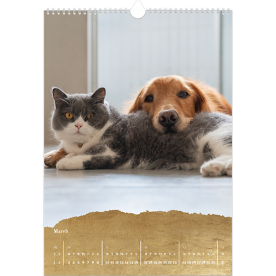 A3 photo calendars — Classic Gold [March]
