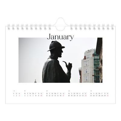 A5 Landscape Photo Calendar — My travelogue [January]