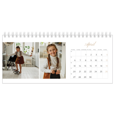 Desk calendars — Photo strip boxes [April]
