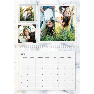 A4 Double Photo Calendar — Picture collection [April]