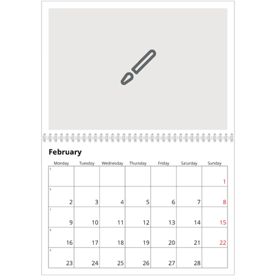 A4 Double Photo Calendar — Design your own product [February]