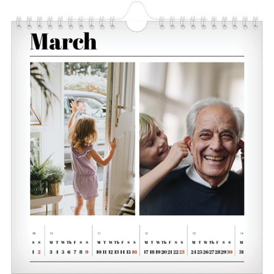 Square calendars  — Hot off the press [March]