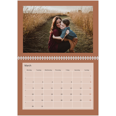A4 Double Photo Calendar — Earth colours [March]