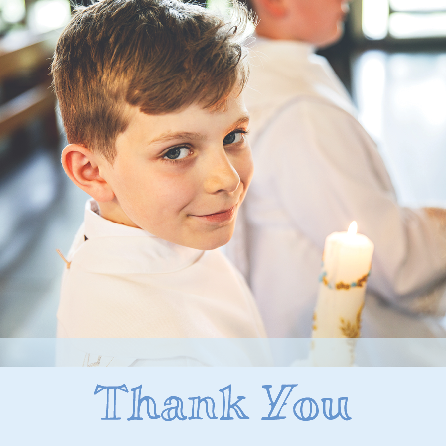 Thank you cards — Lavender blue