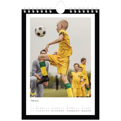 A5 Photo Calendar — Black frame [February]