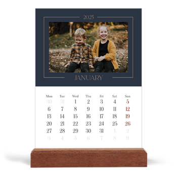 Easel Desk Calendar Portrait — Prussian blue