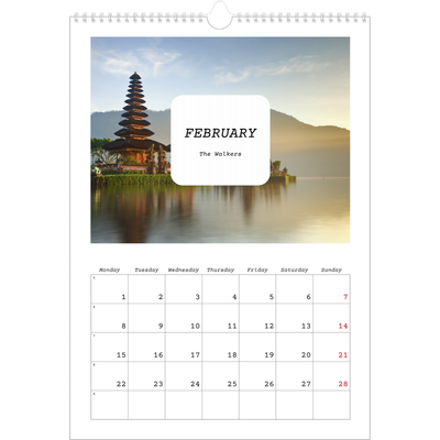 A3 photo calendars — Full story [February]