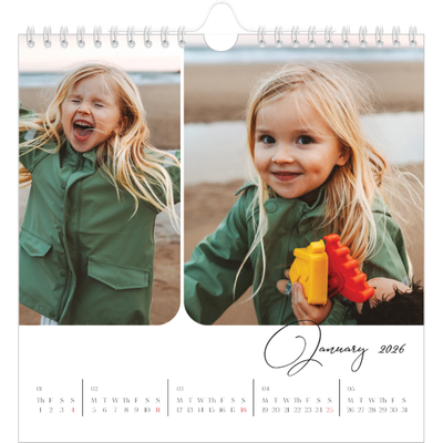 Square calendars  — Snapshots and script [January]