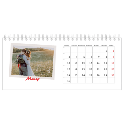 Desk calendars — Signed in crimson [May]