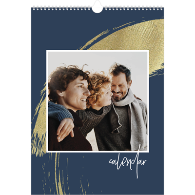 A3 photo calendars — Gold brush backgrounds [cover]