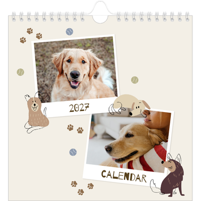 Square calendars  — Playful puppy [cover]