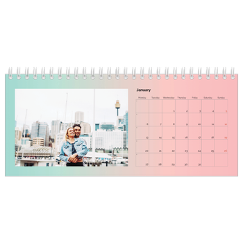 Desk Photo Calendar — Pastel shades