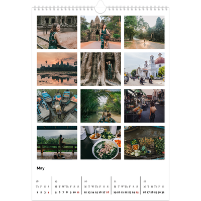 A3 photo calendars — Picture grid [May]